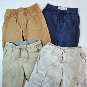 Kid's Pants Lot of 4 Sz 4 4T 4/5 Cargo Pull Up Joggers Casual Back To School